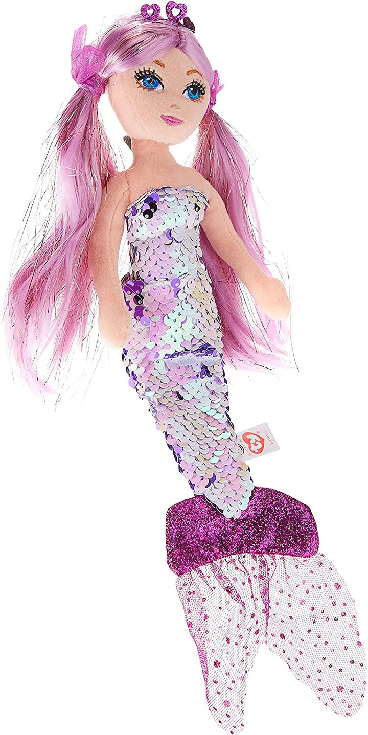 TY TY02101 Lorelei Purple Sequin Mermaid REG, Multicolored