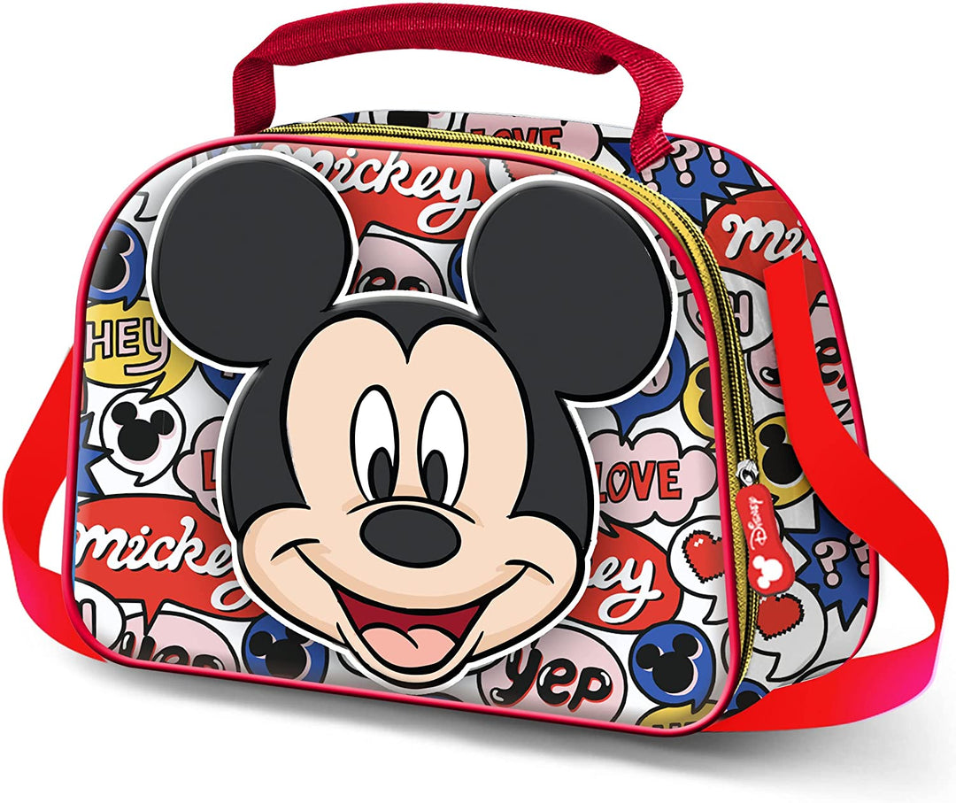 Mickey Mouse Yeah-3D Lunchtasche, Rot