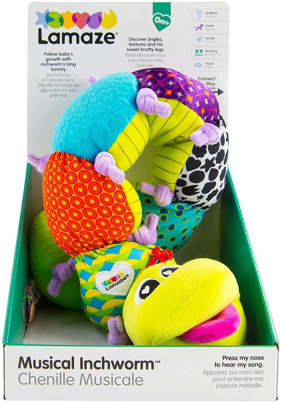 Lamaze Musical Inchworm Baby Toy Soft Baby Sensory Toy with Colours - Yachew