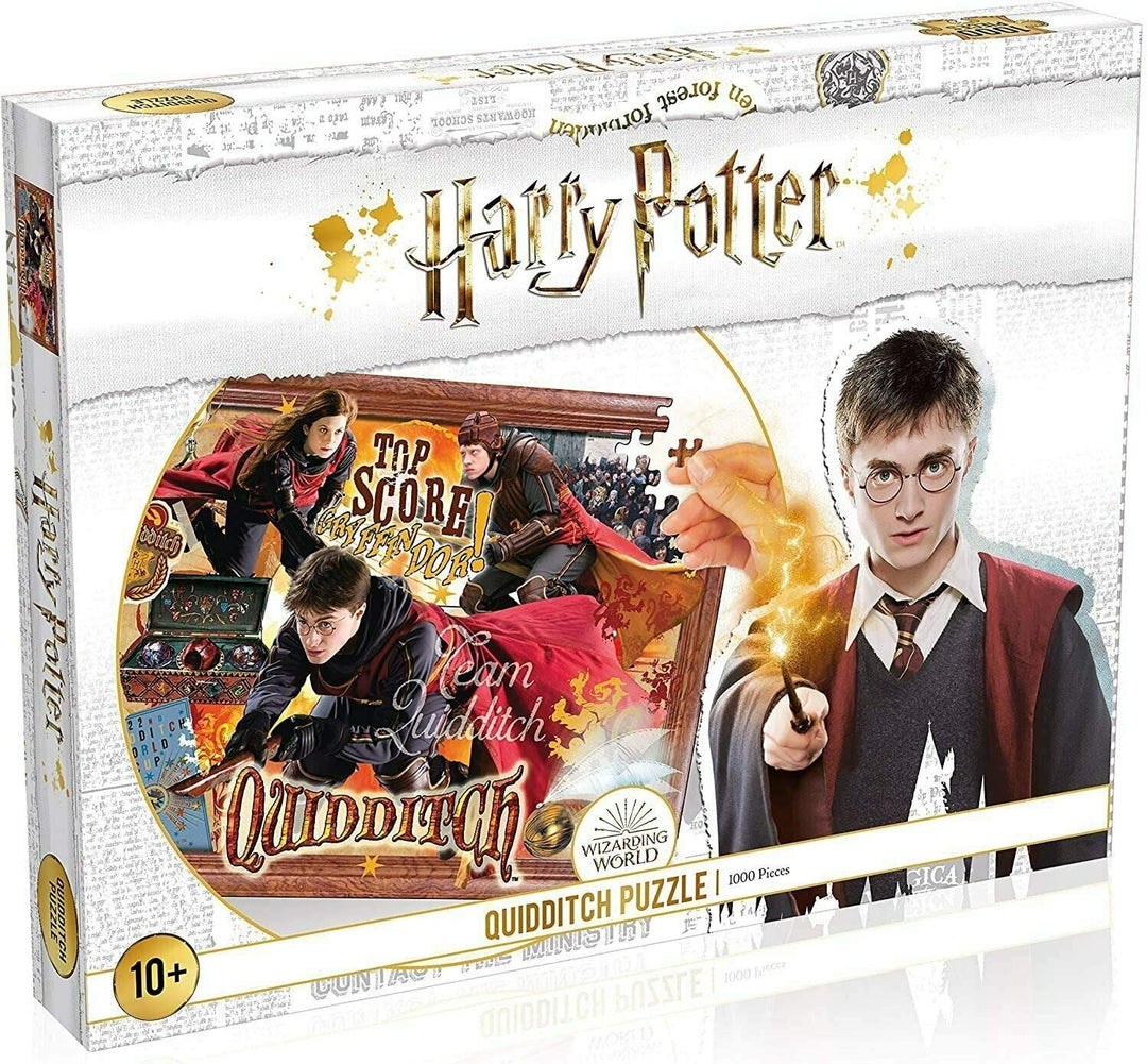 Winning Moves 784 WM00366 Harry Potter Kids 1000-teiliges Puzzle (Quidditch), Weiß