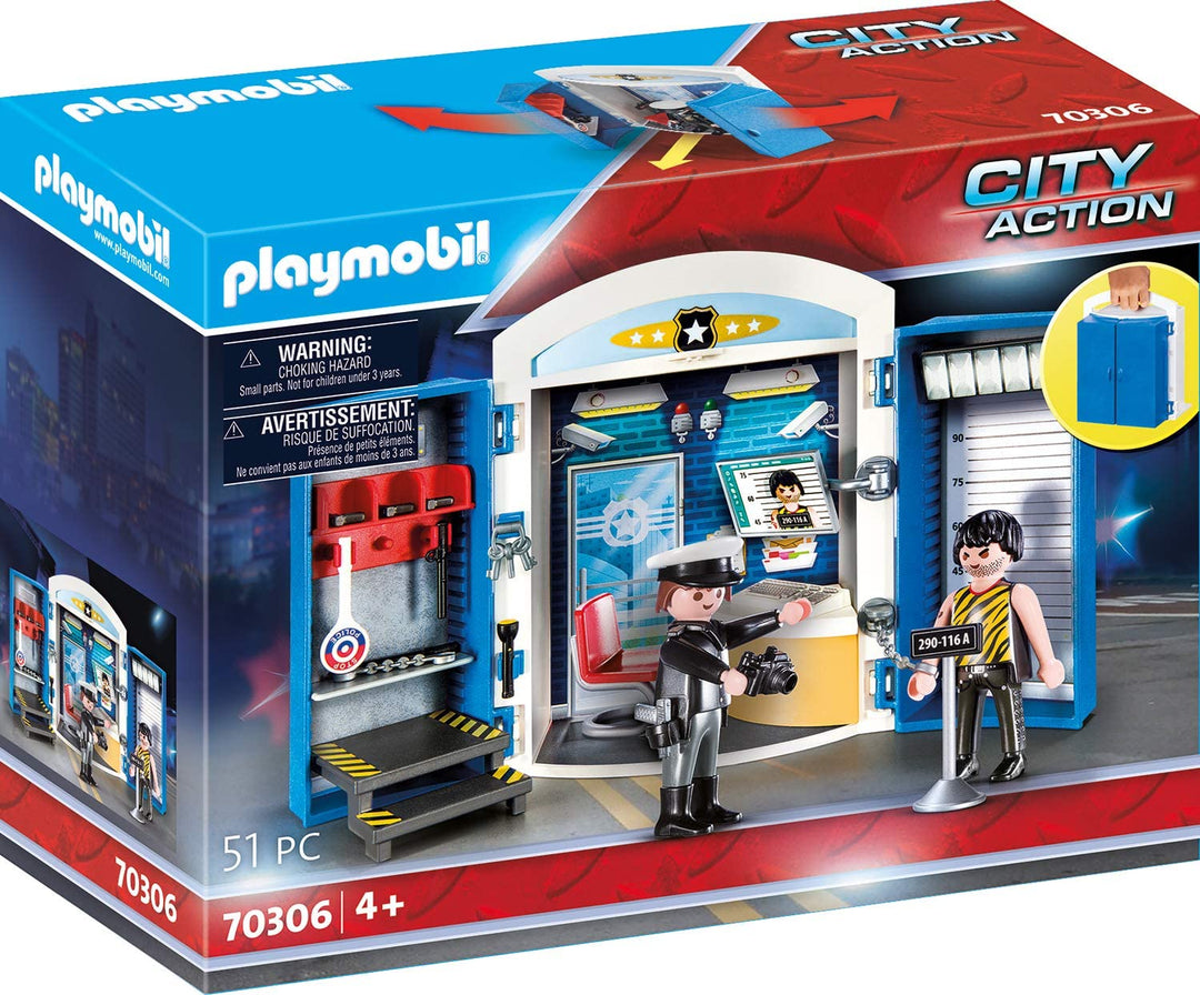 Playmobil 70306 City Action Casella da gioco per la stazione di polizia per bambini dai 4 anni in su