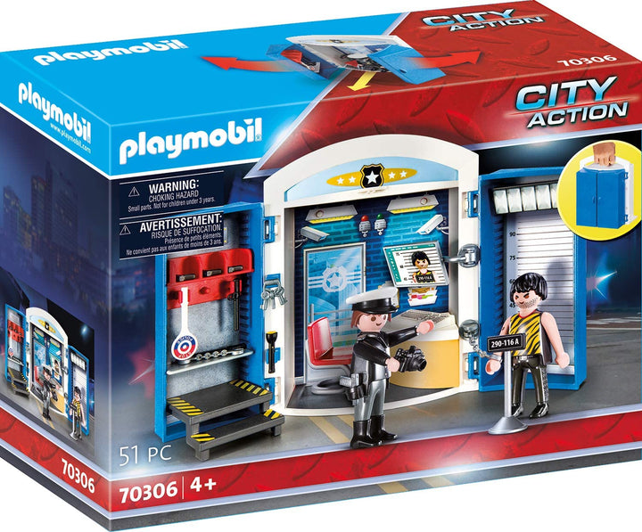 Playmobil 70306 City Action Polizeistation Spielbox für Kinder ab 4 Jahren