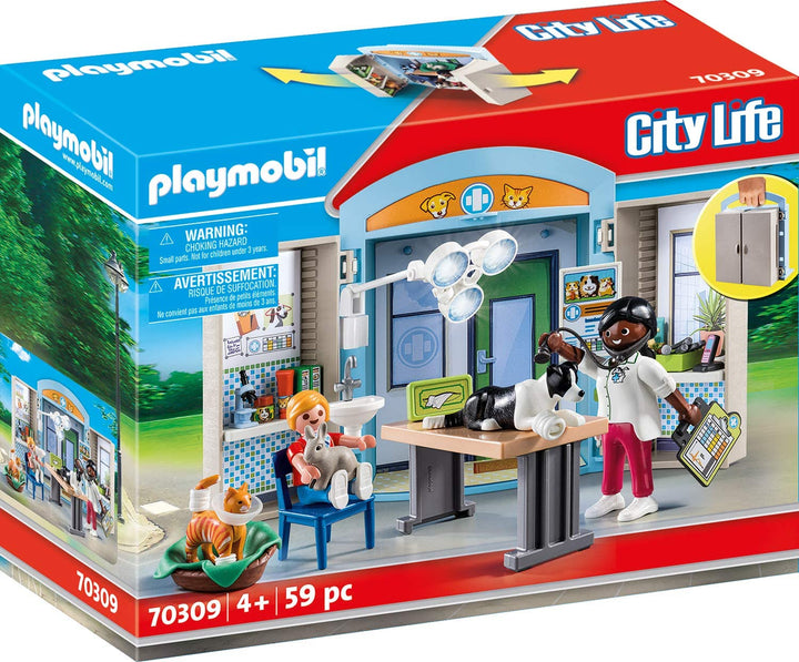 Playmobil 70309 City Life Clinique Vétérinaire Boîte de Jeu