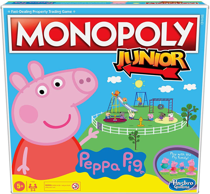 Monopoly Junior: juego de mesa Peppa Pig Edition para 2-4 jugadores