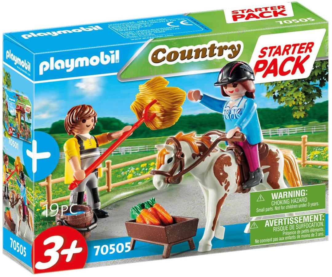 Playmobil 70505 Petit pack de démarrage d&#39;équitation de campagne, pour les enfants à partir de 3 ans