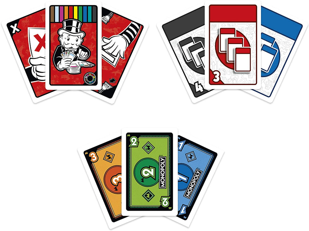 Monopoly Bid Game, schnelles Kartenspiel für 4 Spieler Spiel für Familien und Kinder ab 7 Jahren