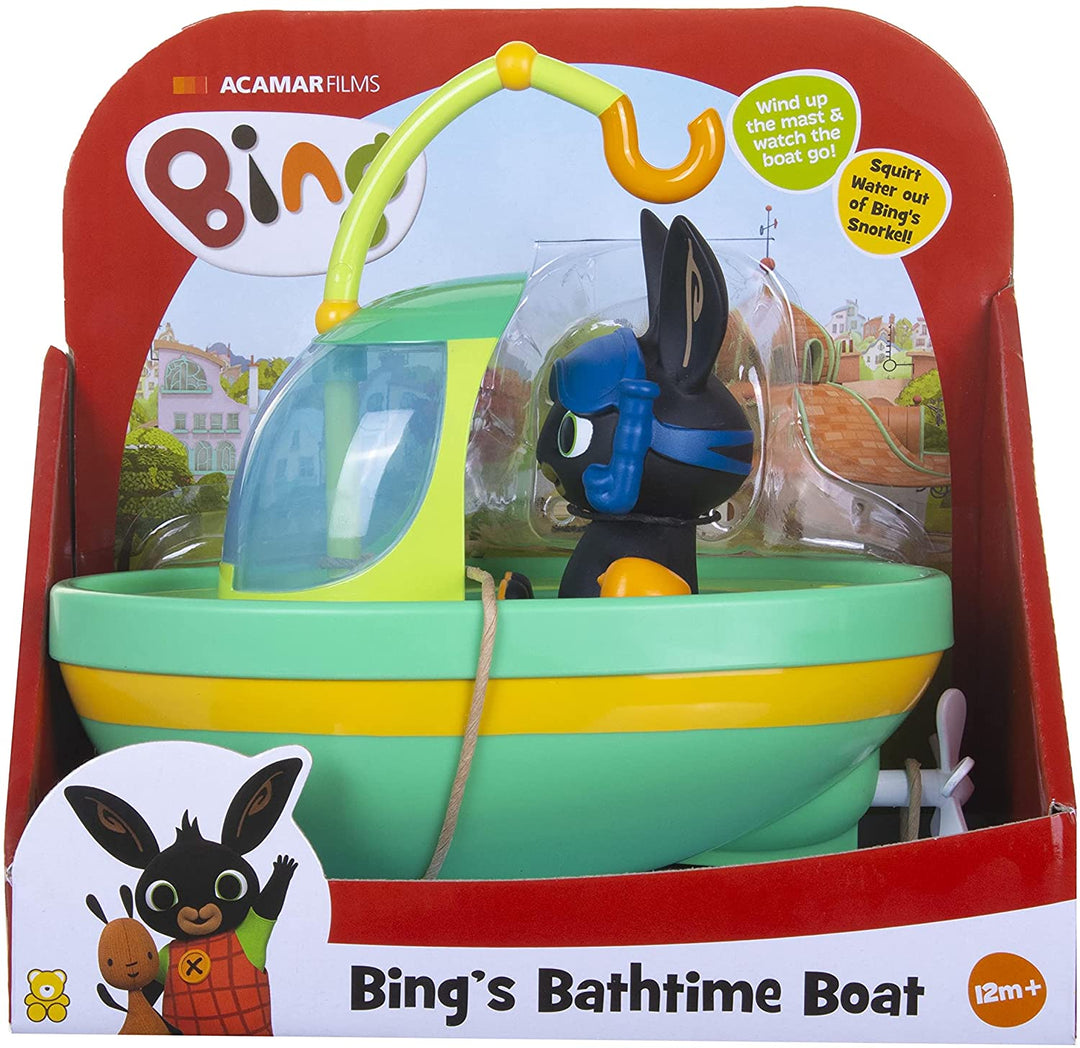 Bing 3581 Time, CBeebies, Wind Up Bath, Floating Boat, Squirts Water, Tough, Col