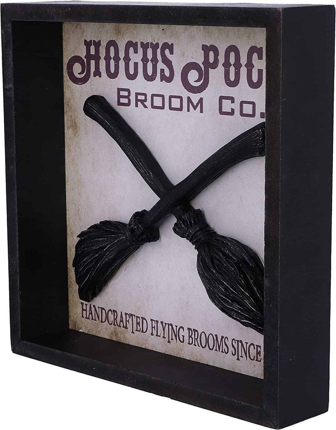 Nemesis Now Hocus Pocus Broom Co Witches Picture Frame Wall Mounted Art, Black,