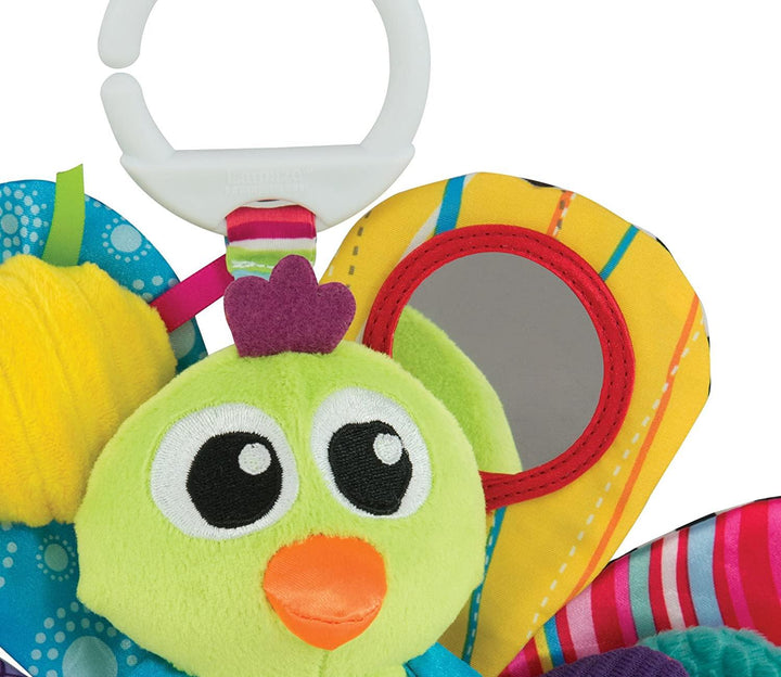 Lamaze Jacques the Peacock, Clip on Pram and Pushchair Newborn Baby Toy - Yachew