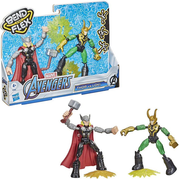 Bend and Flex Marvel Avengers Thor Vs Loki Figuras de acción Juguetes