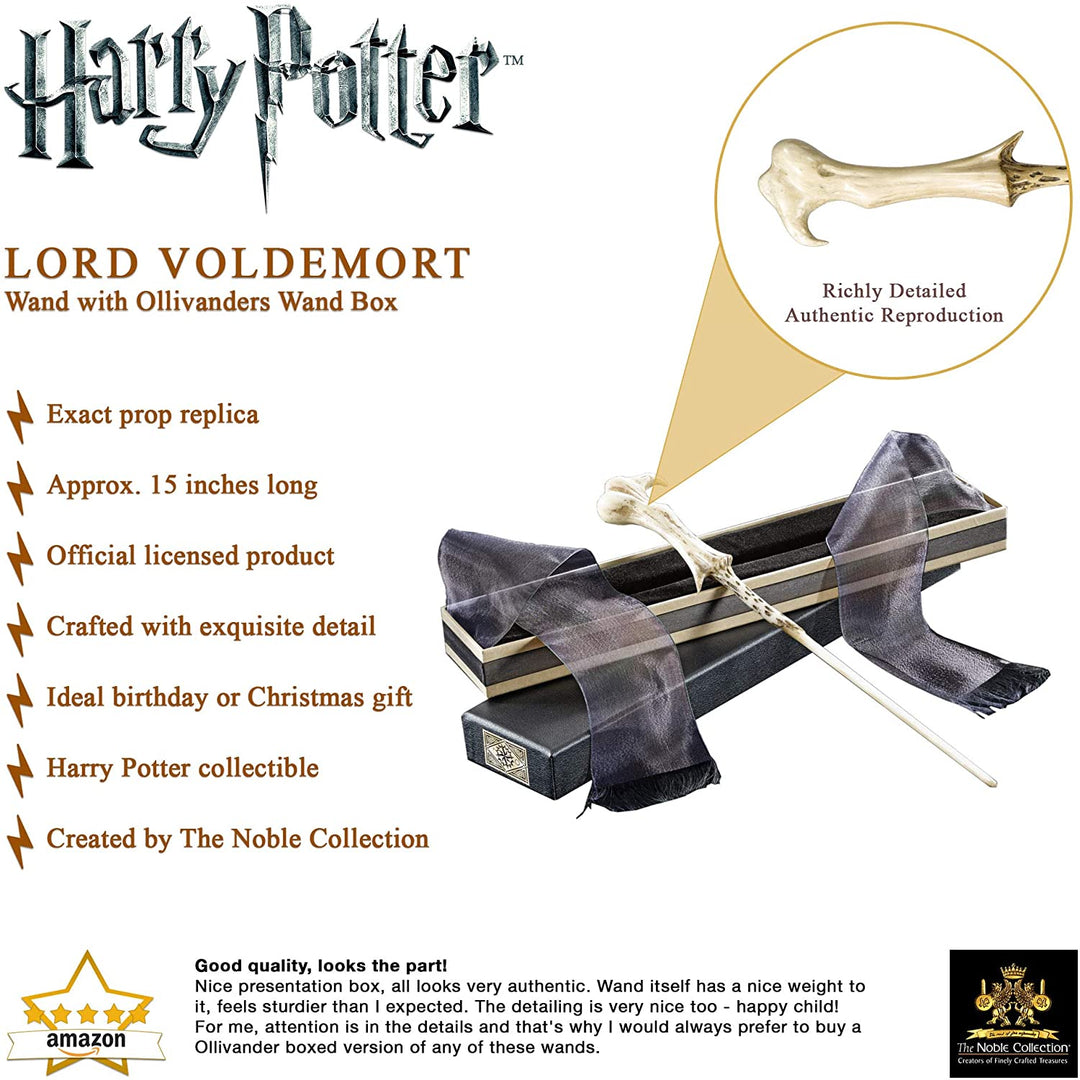 La Noble Collection Lord Voldemort réplique baguette dans Ollivanders Box
