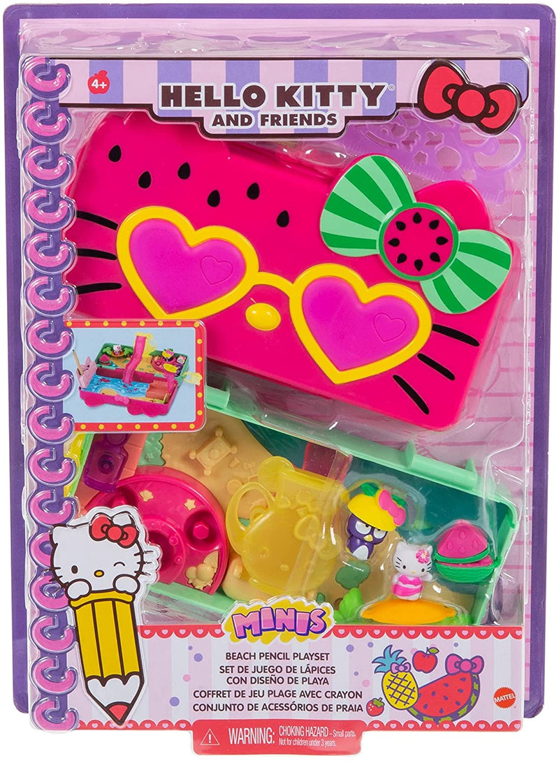 Hello Kitty Sanrio GVC40 Hello Kitty and Friends Mini Beach Pencil Playset