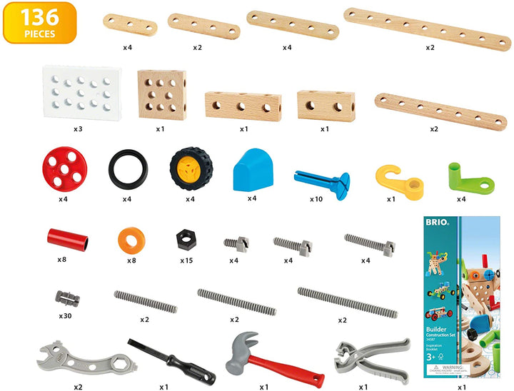 BRIO Builder-Bauset – Lern-, Bau- und Lernspielzeug für Kinder ab 3 Jahren