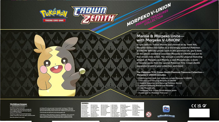 Pokemon TCG: Sword &amp; Shield 12.5 Crown Zenith Premium Playmat Collection – Morpeko V-Union