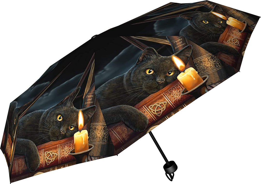 Nemesis Now Witching Hour Lisa Parker Umbrella 24cm Black, Plastic, Metal, 190T