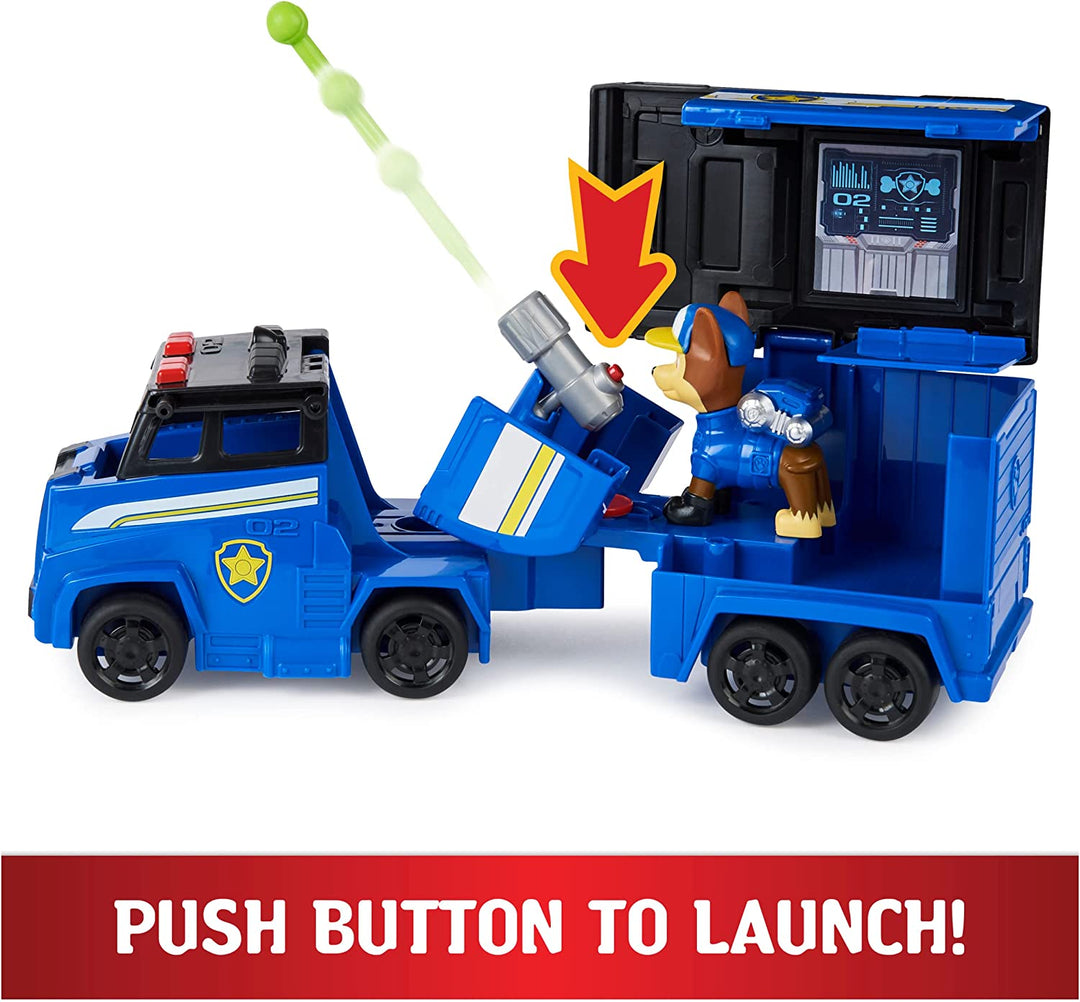 PAW Patrol, Big Truck Pups Chase, verwandelnder Spielzeug-Truck mit sammelbarer Actionfigur