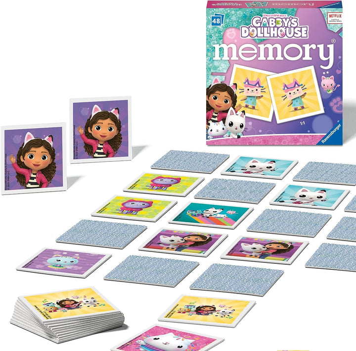 Ravensburger Gabbys Dollhouse Toys - Educational Mini Memory Game for Kids