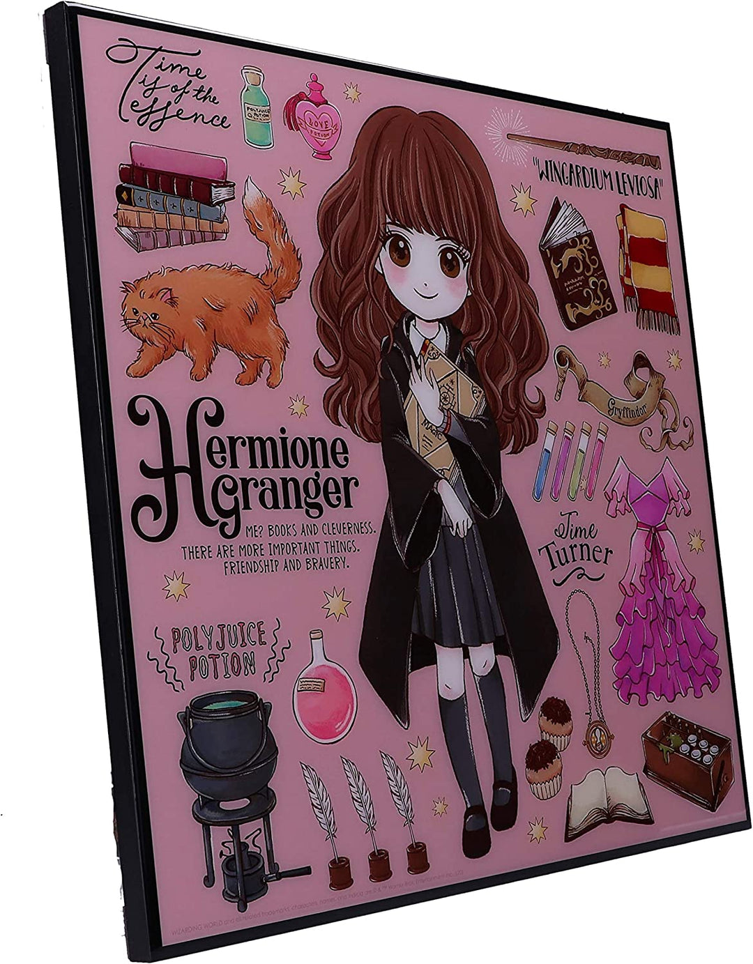 Nemesis Now Harry Potter Hermine Grainger Cartoon, kristallklare Kunst, Rosa, 32 cm