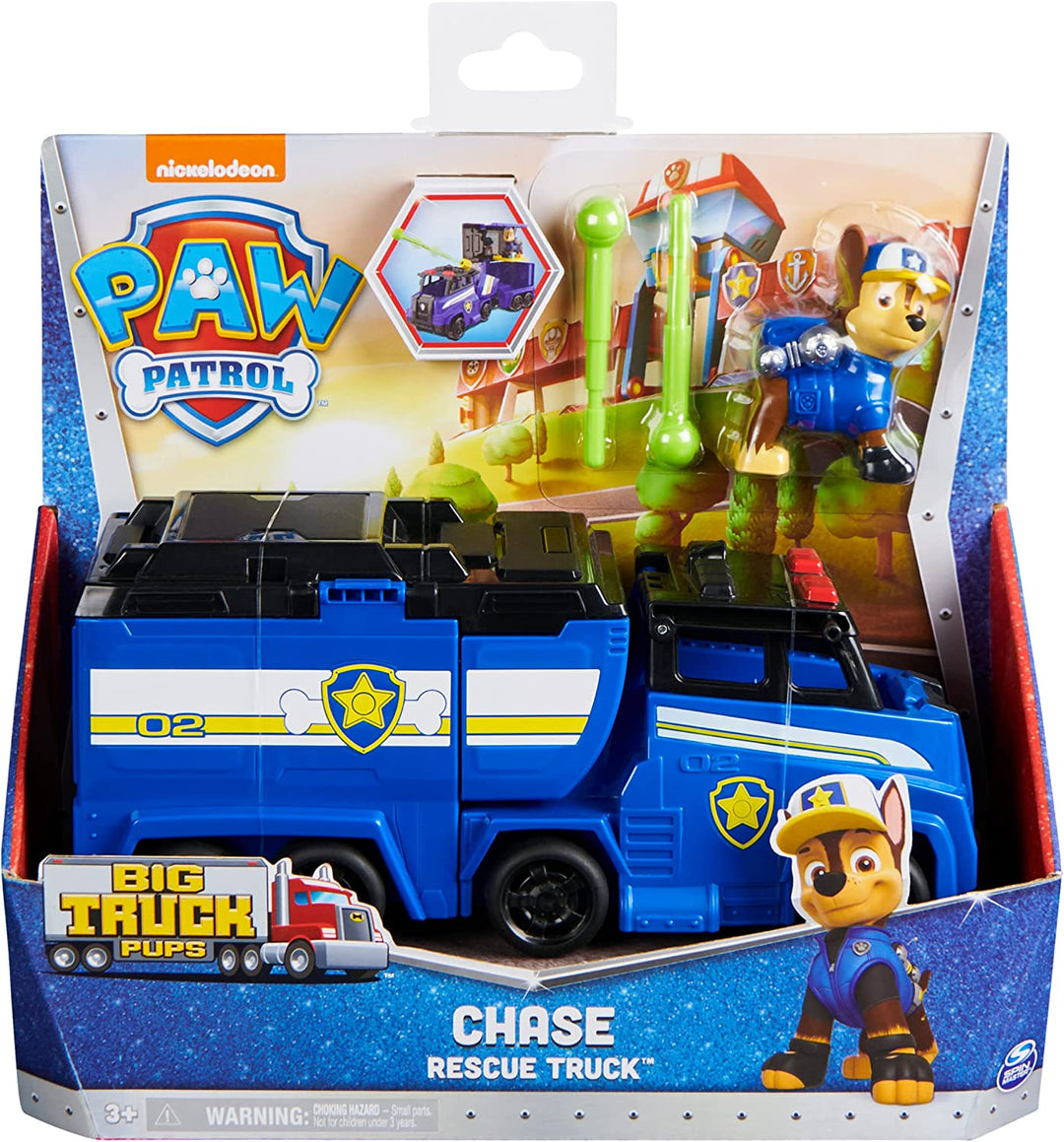 PAW Patrol, Big Truck Pups Chase Transforming Toy Truck with Collectible Action Figure