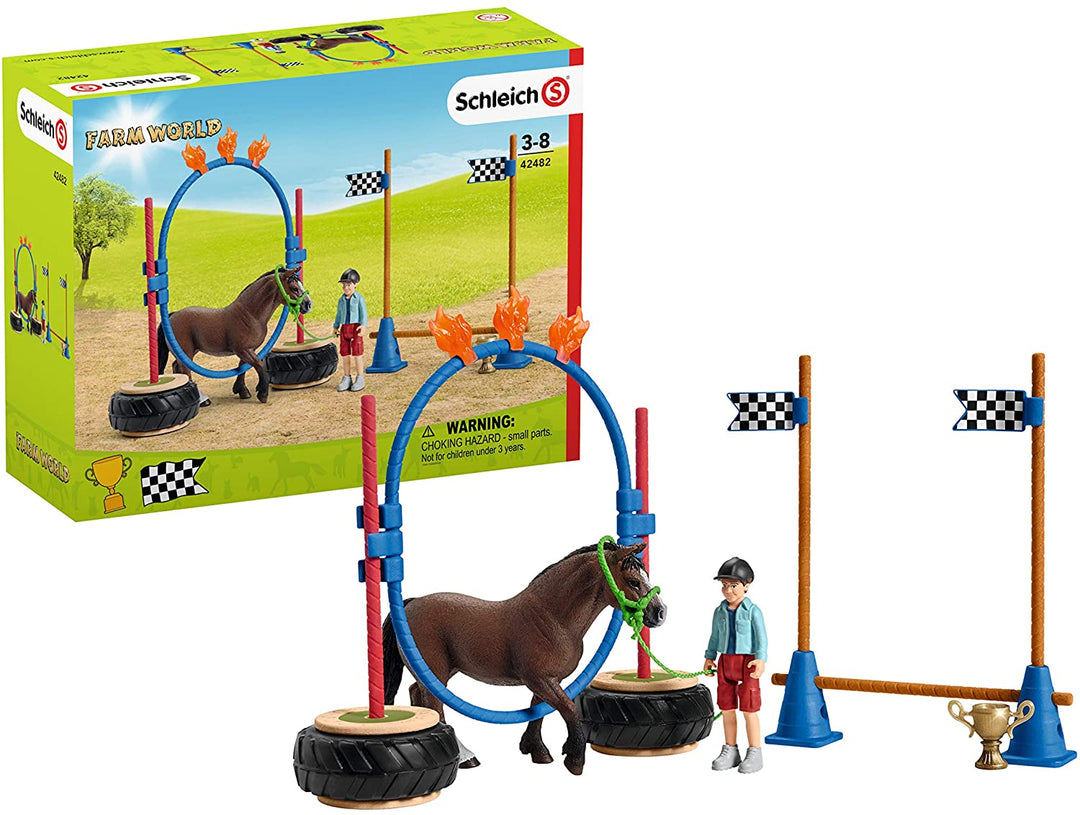 Schleich 42482 Farm World Poney Course d&#39;agilité