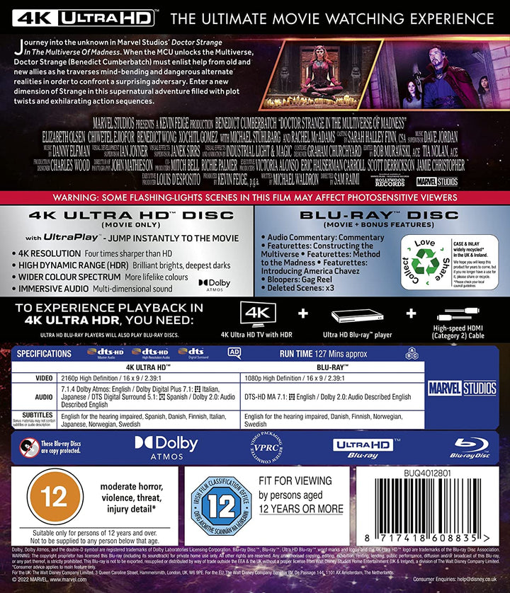 Marvel Studios Doctor Strange in the Multiverse of Madness 4K UHD [[Blu-ray]]