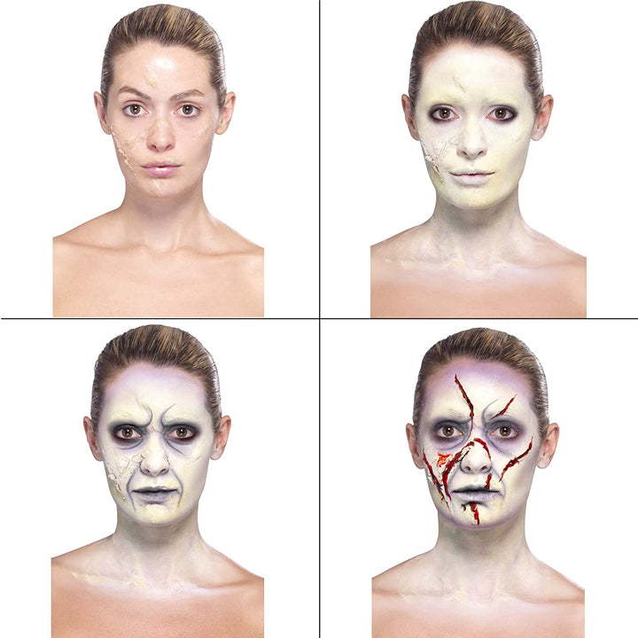 Smiffys Make-Up FX, Komplettes Zombie-Set, Gesichtsbemalung