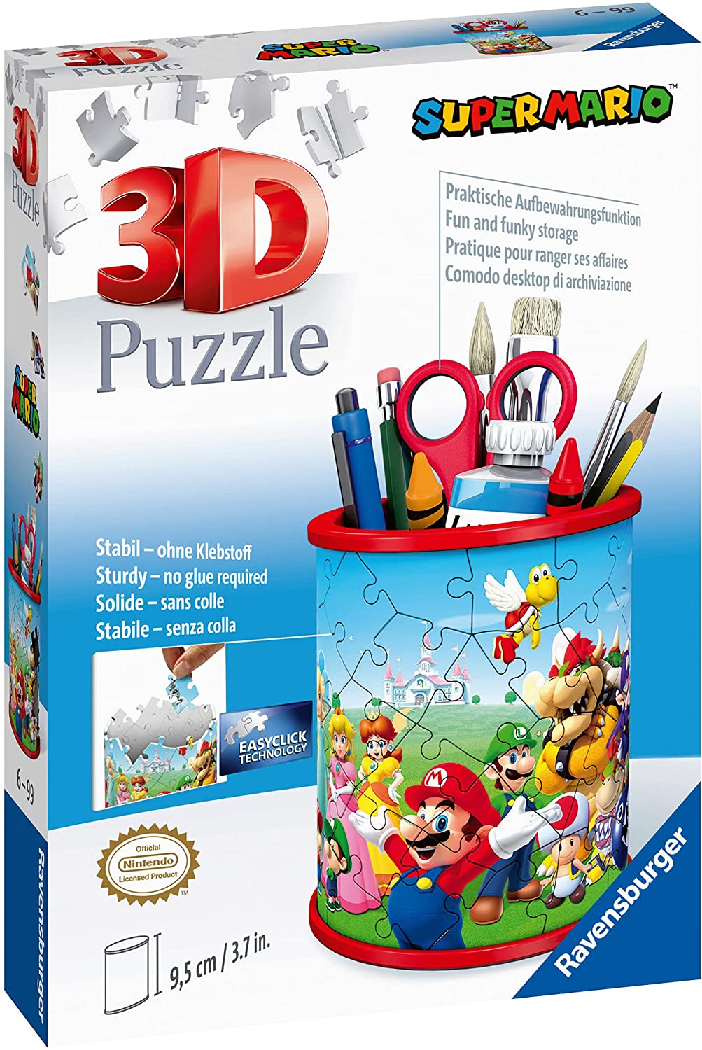 Ravensburger 11255 Super Mario Bleistifthalter 3D-Puzzle, 54-teilig