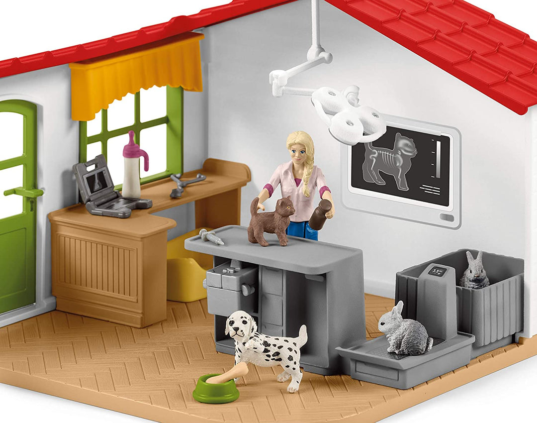 Schleich 42502 Tierarztpraxis mit Haustieren Farm World