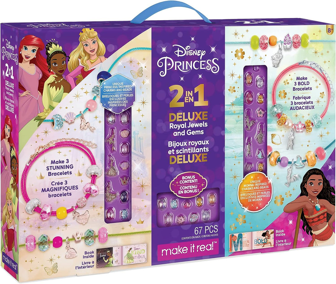 Make It Real 2 in 1 Disney Princess and Moana Royal Jewels and Gems