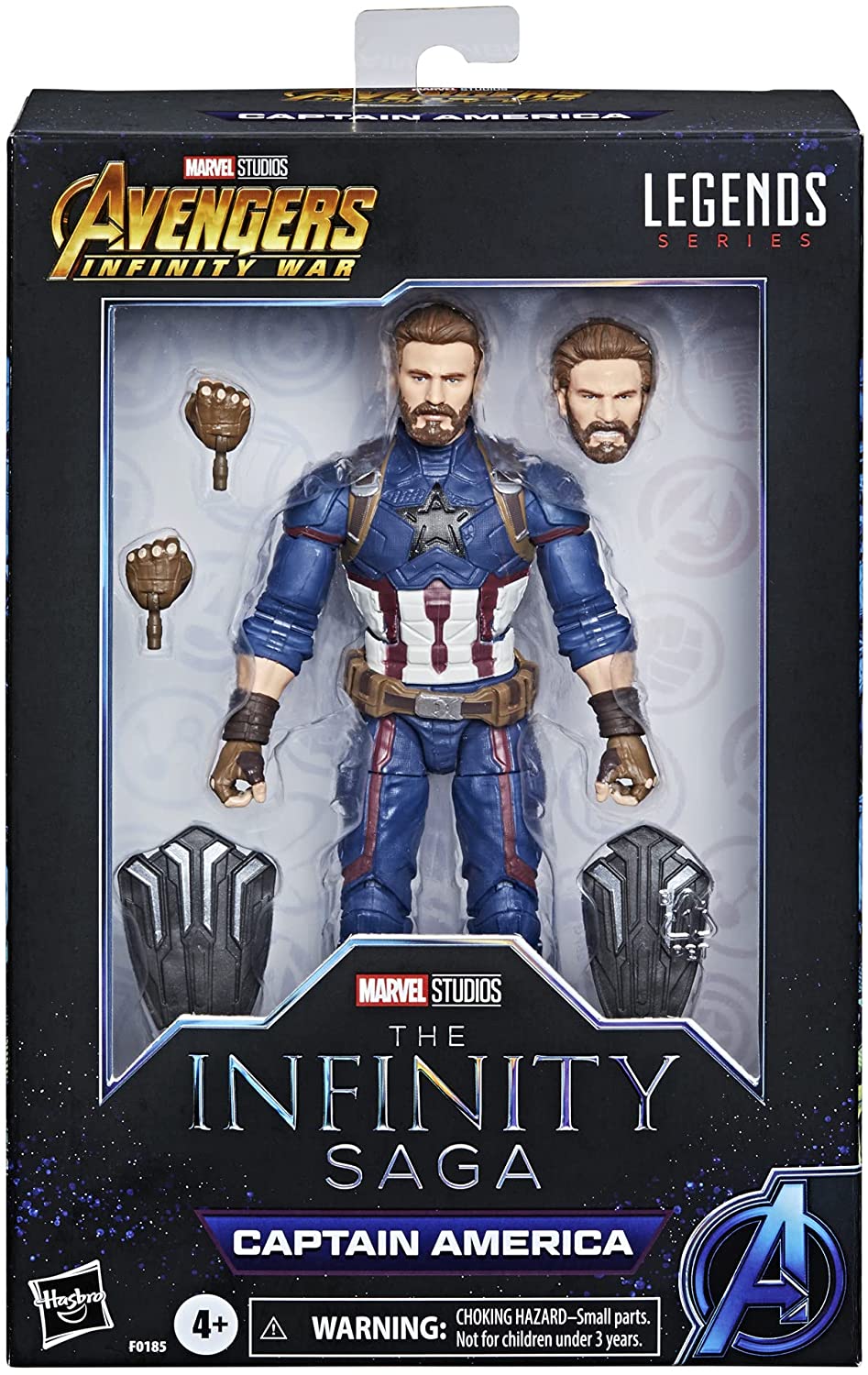 Avengers – Infinity Hasbro Marvel Legends Series, Captain America 15 cm große Actionfigur, Premium-Design, inklusive 5 Zubehörteilen, mehrfarbig, F01855L0 mehrfarbig