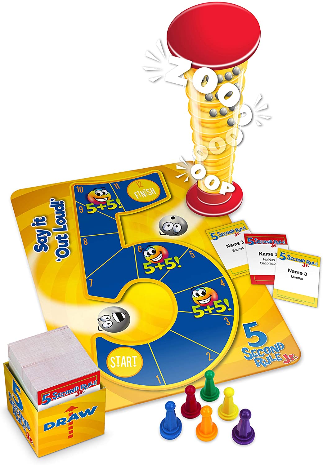 PlayMonster GF002 5 Second Rule Junior Family Card Game, Multi