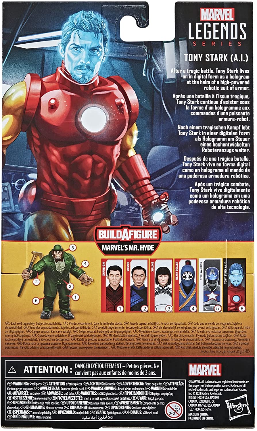 Hasbro Marvel Legends Series 15 cm große Tony Stark (KI) Actionfigur zum Sammeln, Spielzeug für Kinder ab 4 Jahren F0252