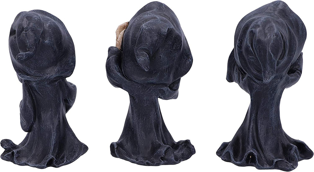 Nemesis Now Three Wise, 11 cm, See No Hear No Speak No Evil, Cartoon-Sensenmänner, B