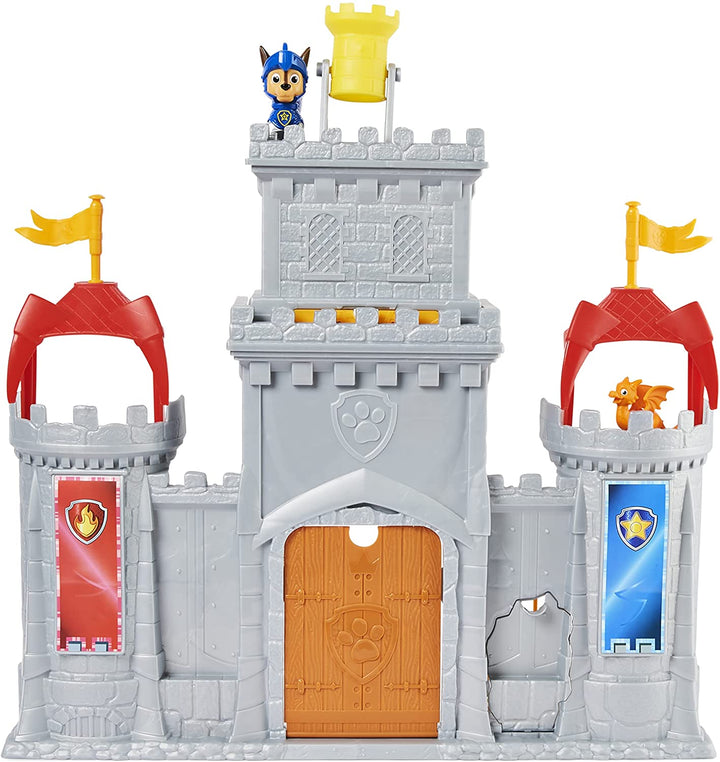 PAW Patrol, Rescue Knights Castle HQ Verwandelndes 11-teiliges Spielset mit Chase- und Mini-Dragon-Draco-Actionfiguren, Kinderspielzeug für Kinder ab 3 Jahren