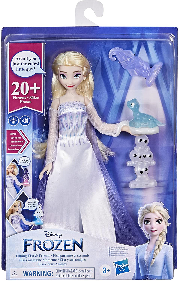 Disney Frozen 2 Talking Elsa and Friends, Elsa Doll con más de 20 sonidos y Phra