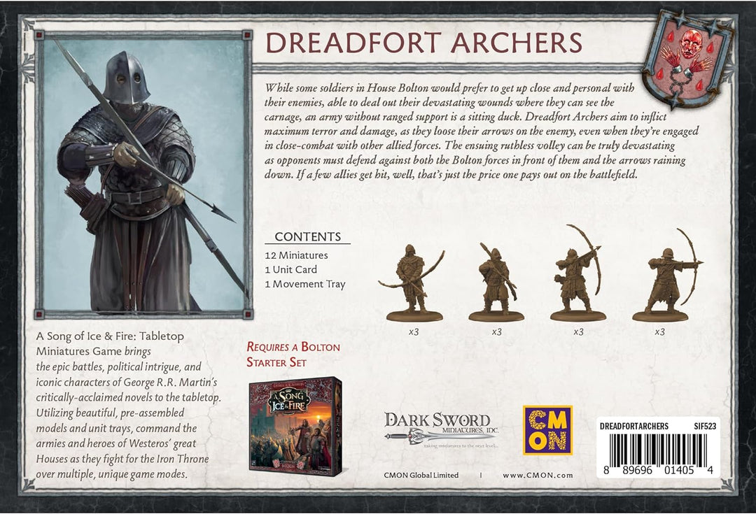 A Song of Ice and Fire Tabletop Miniatures Game Dreadfort Archers Unit Box