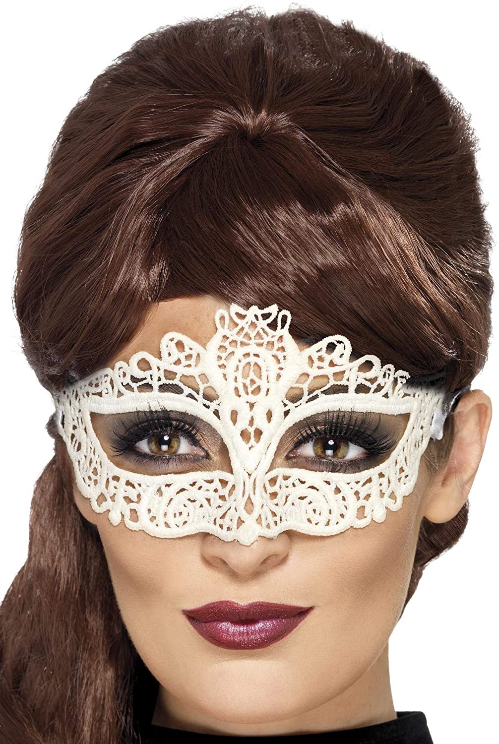 Smiffys 45226 Embroidered Lace Filigree Eye Mask (One Size)