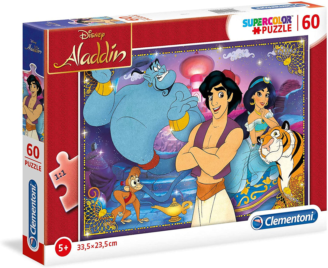 Clementoni – 26053 – Supercolor-Puzzle für Kinder – Aladdin – 60 Teile
