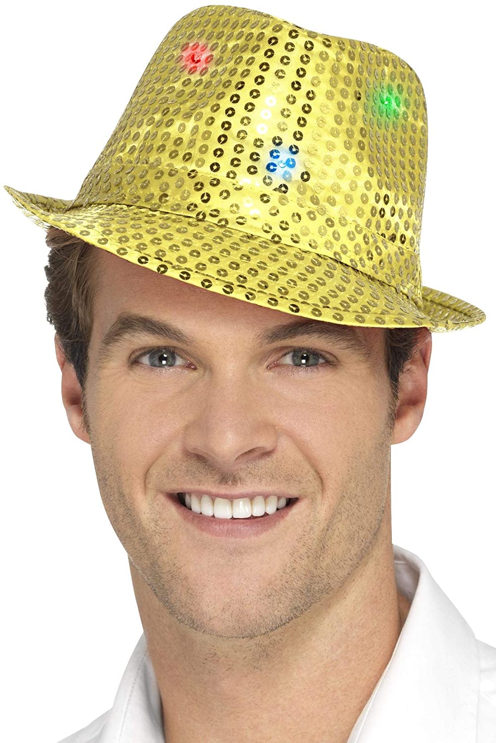 Smiffys Hut mit blinkenden Pailletten – Gold (US)