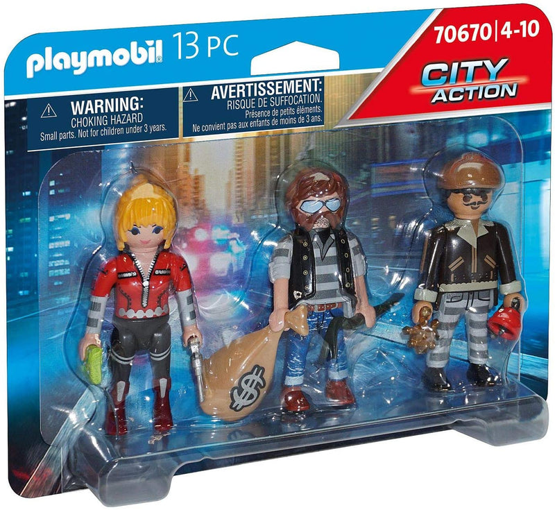 Playmobil 70670 City Action Police Thief 3 Figure Set, for Children Ages 4 - 10