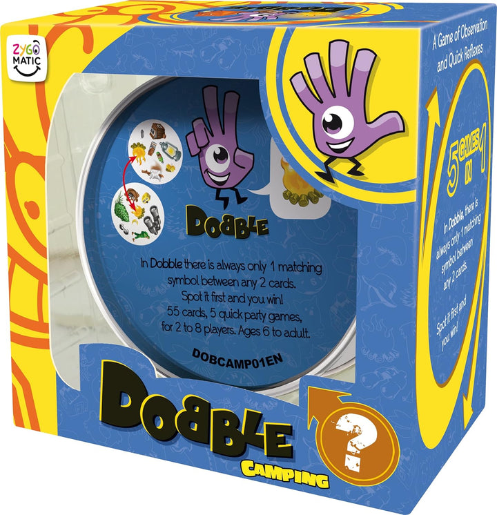 Asmodee | Dobble Camping | Card Game | Ages 6+ | 2-8 Players | 15 Minutes Playin