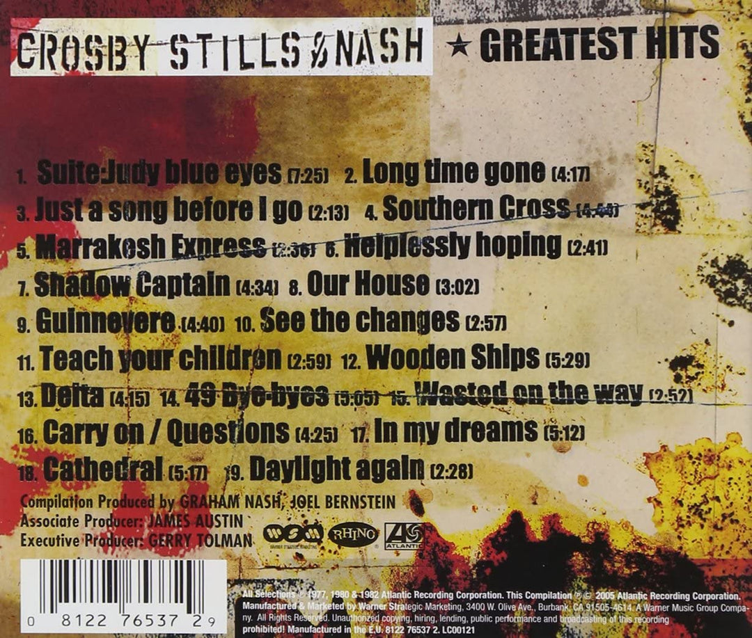 Greatest Hits - Crosby, Stills & Nash  [Audio CD]