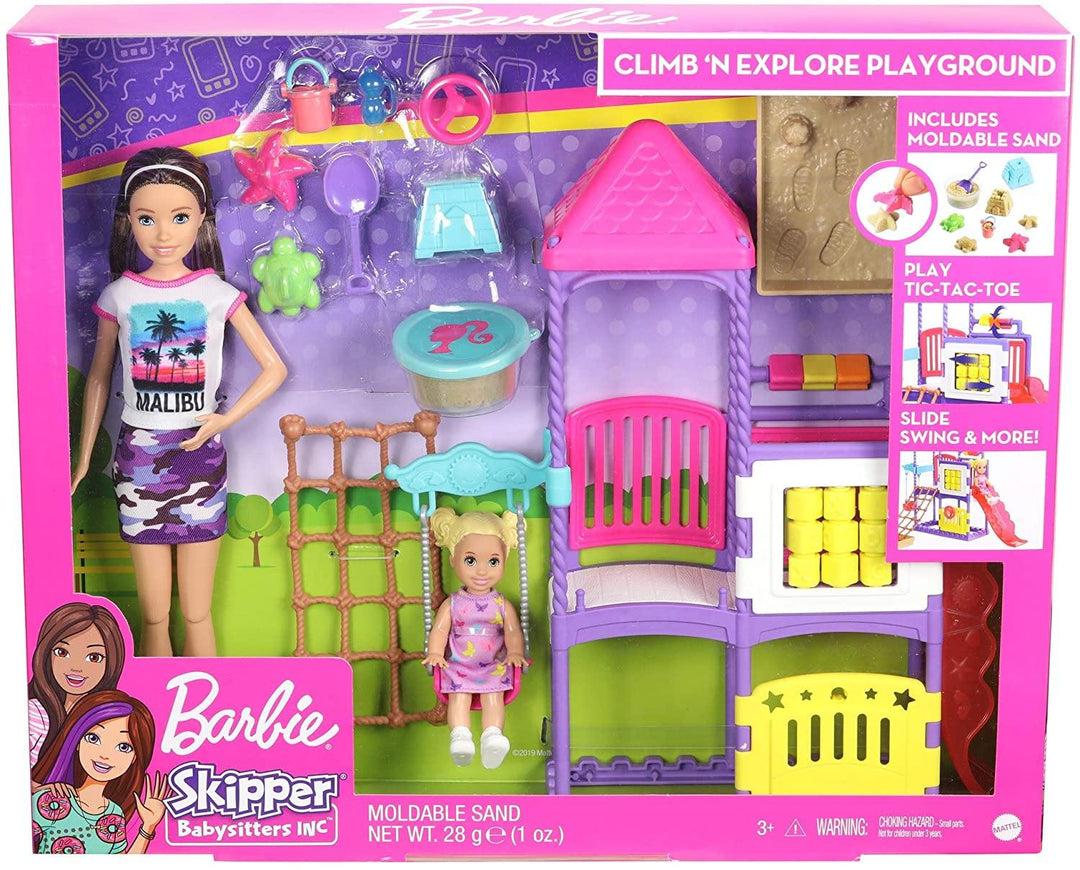 Barbie GHV89 Skipper Babysitters Inc Climb 'n Explore Playground Dolls and Playsets - Yachew