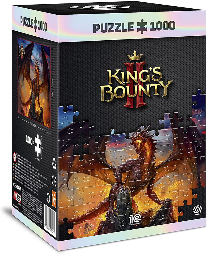 King's Bounty II: Drache | 1000-teiliges Puzzle | inklusive Poster und Tasche |