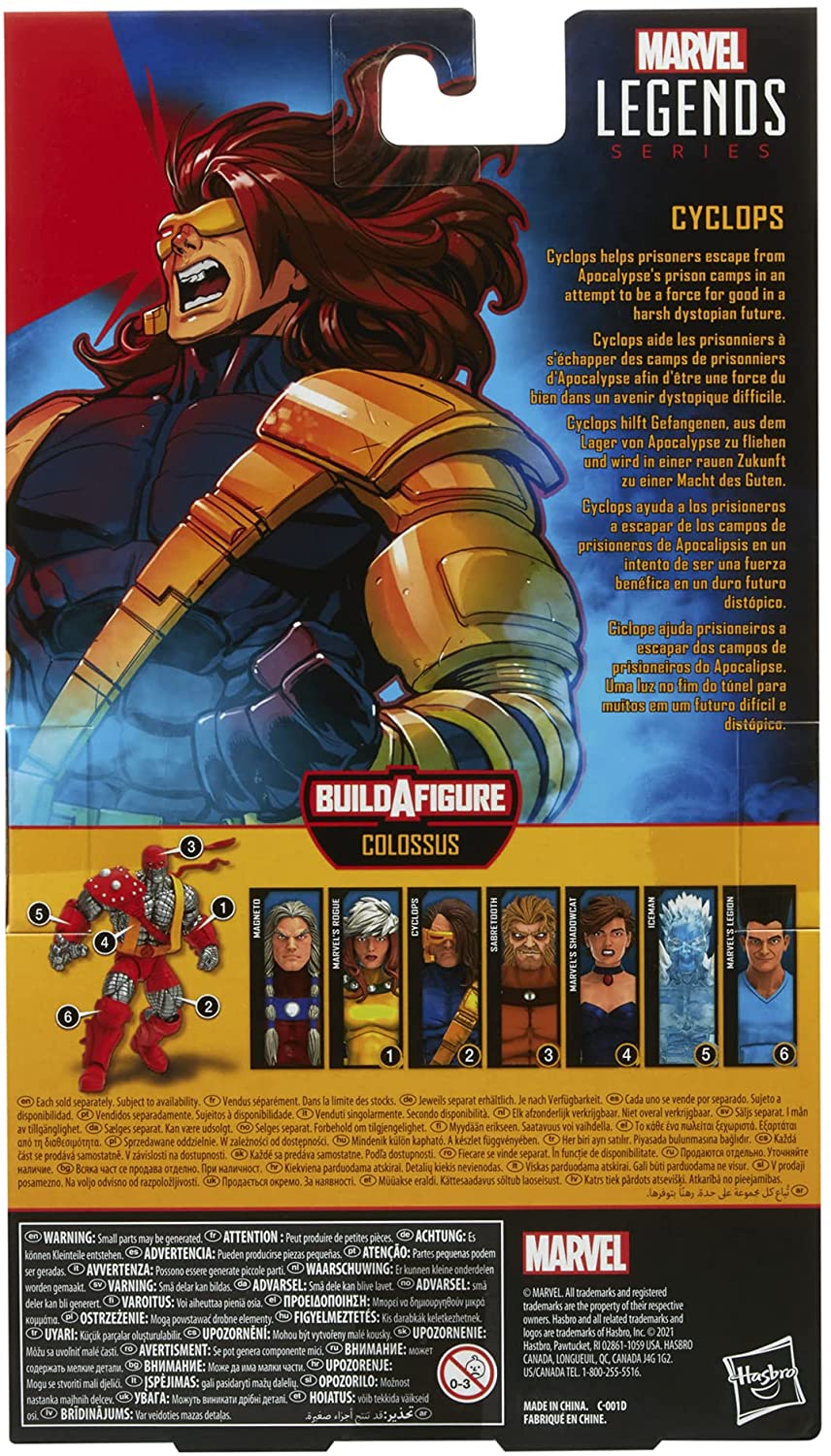 Marvel Hasbro Legends Series 15-CM Scale Action Figure Toy Cyclops, Premium Design, 1 Figure, and 1 Build-A-Figure Part