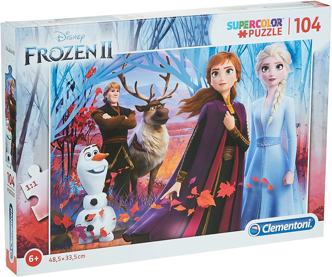 Clementoni – 27274 – Supercolor Puzzle – Disney Frozen 2 – 104 Teile – Hergestellt in Italien – Puzzle für Kinder ab 6 Jahren