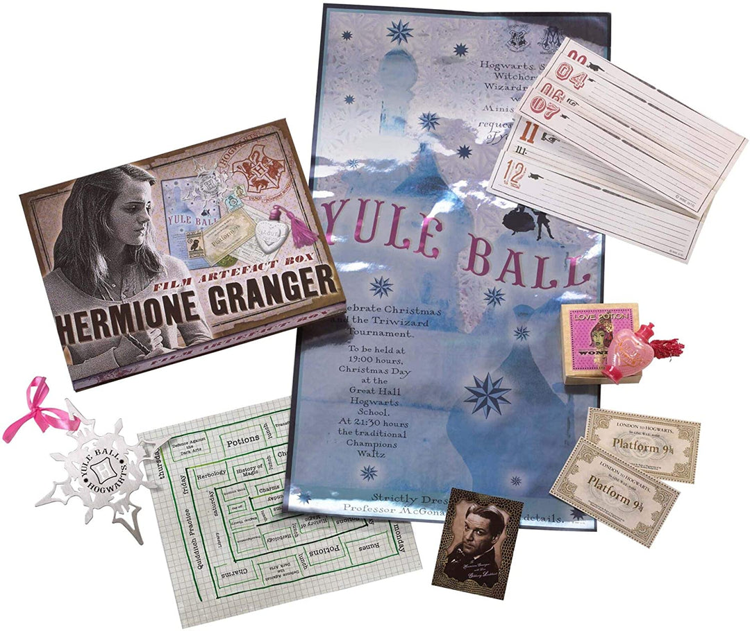 Die Noble Collection Harry Potter Hermine Granger-Artefaktbox enthält 7 Replikate