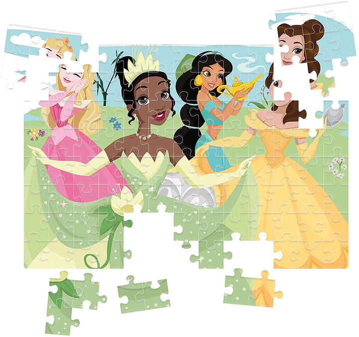 Clementoni 25714, Princess Double Face Supercolor Puzzle für Kinder – 104 Teile