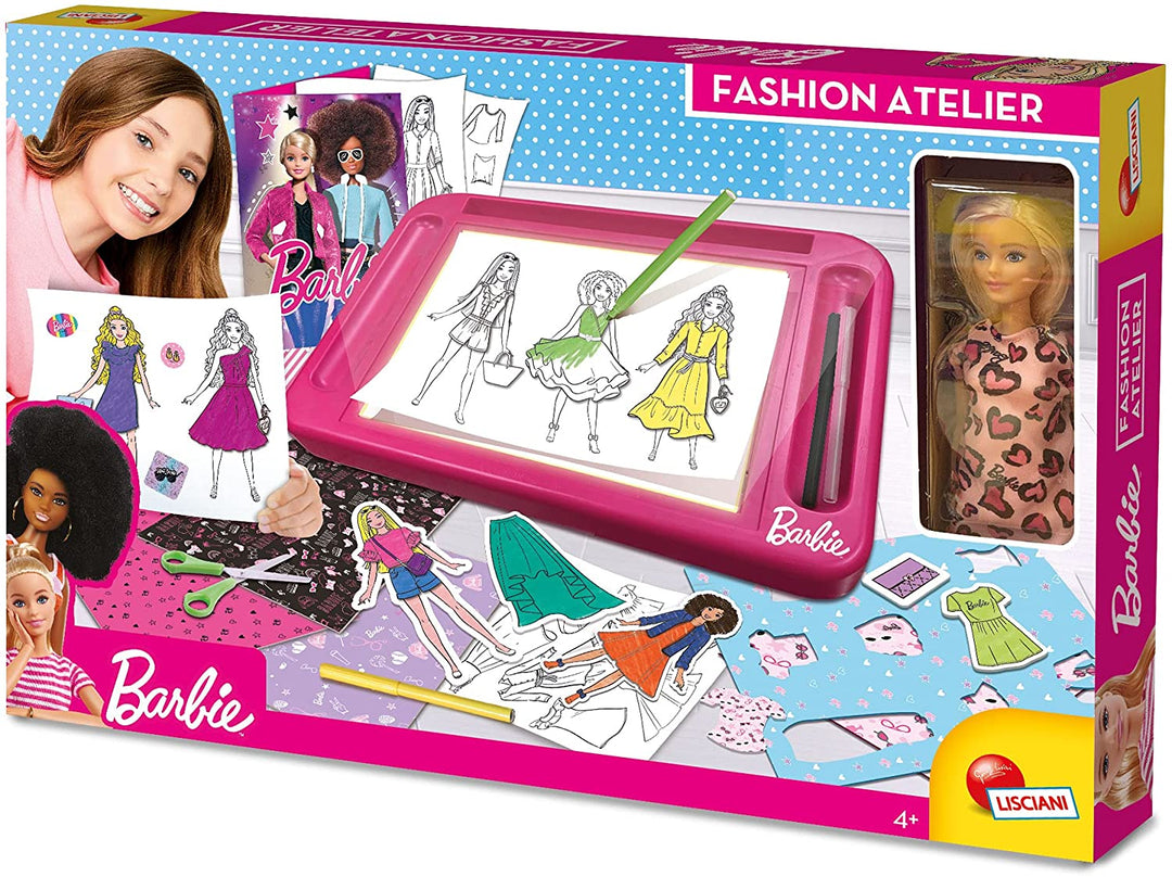 Lisciani Barbie Fashion Workshop inklusive Puppe – 88645 – Kreativspiel für Mädchen ab 4 Jahren