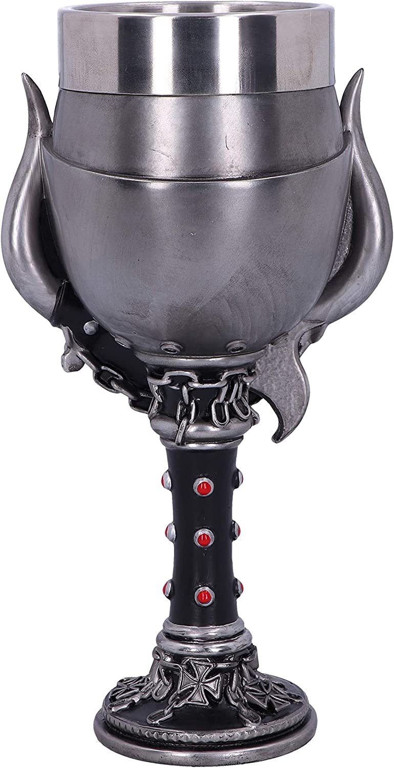 Nemesis Now offiziell lizenziertes Motörhead Snaggletooth Warpig Kelchglas, Silber, 20,5 cm